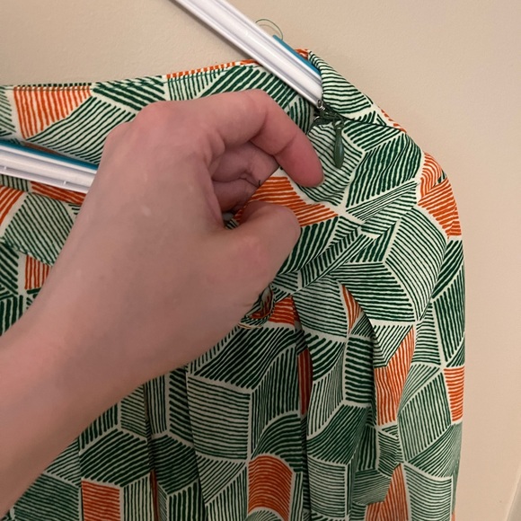 Modcloth Retro Green and Orange Skirt Size Medium Aesthetic - Picture 4 of 8